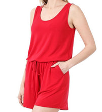 Load image into Gallery viewer, Rose Red Romper
