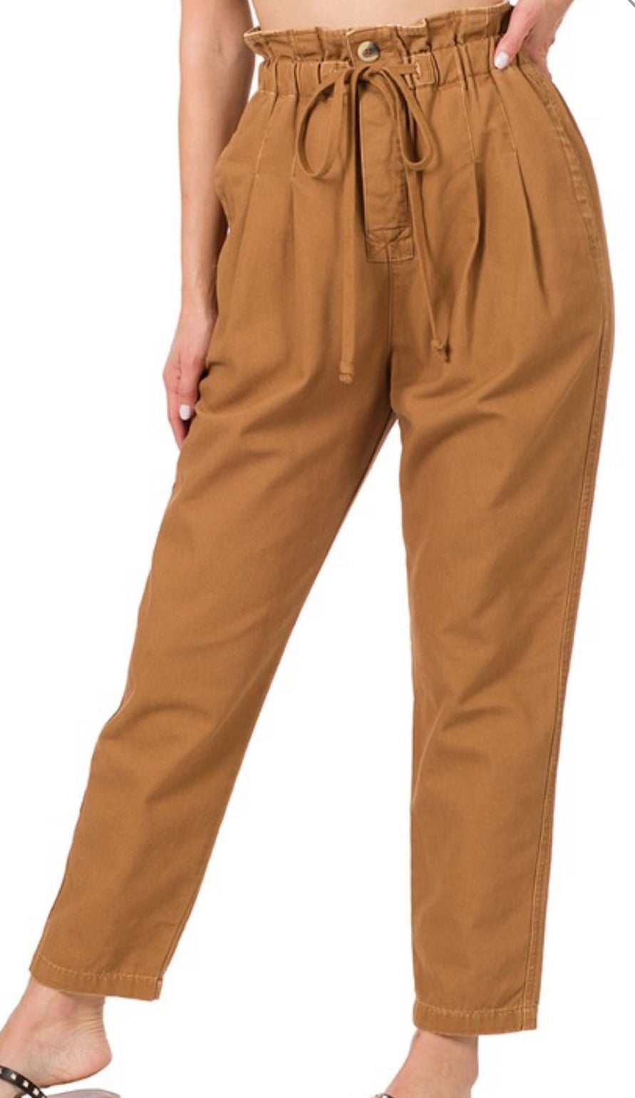 Camel Canvas Pants