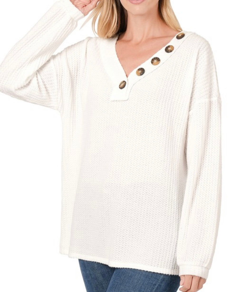 Wanda Waffle Thermal Sweater