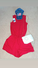 Load image into Gallery viewer, Rose Red Romper
